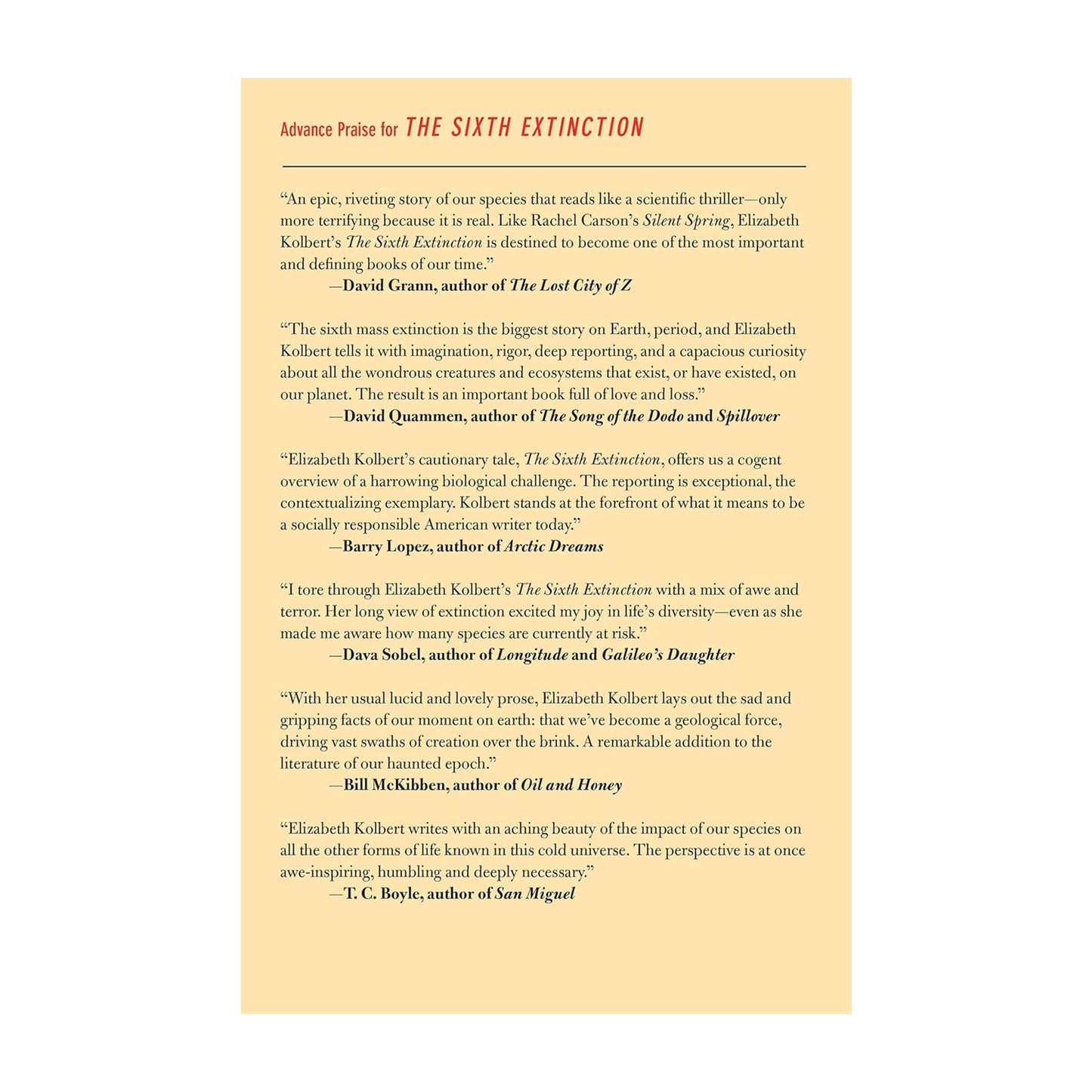 The Sixth Extinction: An Unnatural History