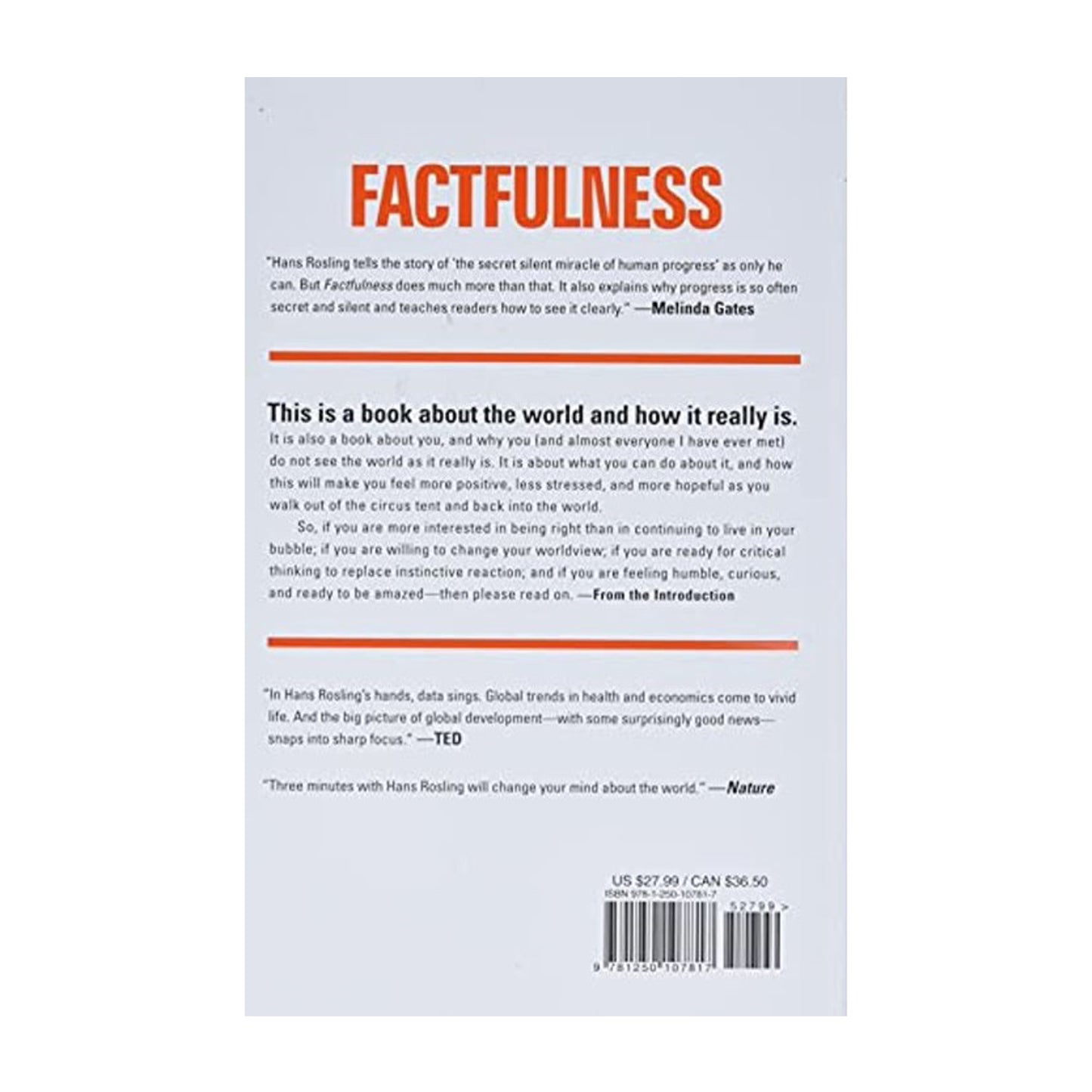 Factfulness: Ten Reasons We're Wrong About the World – and Why Things Are Better Than You Think