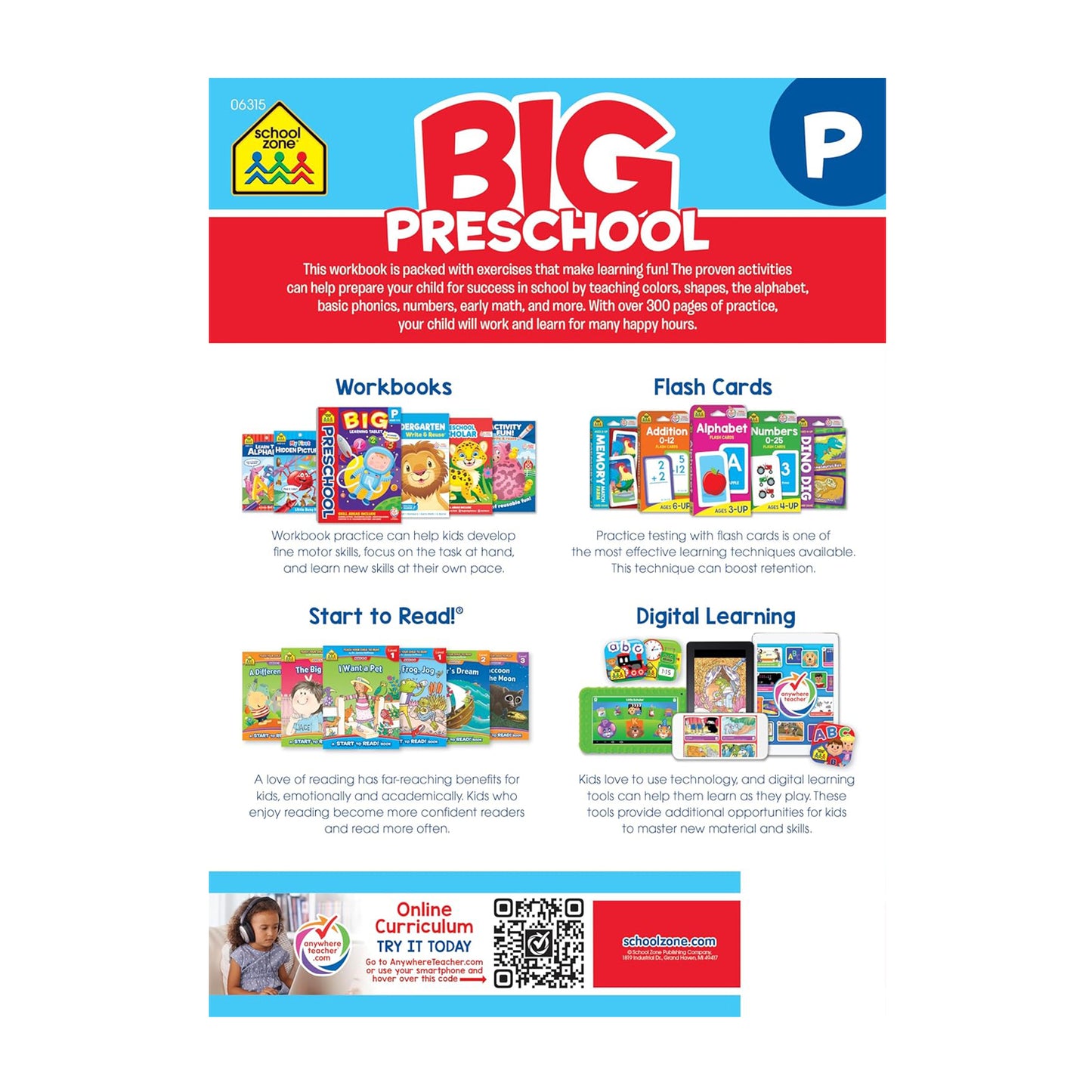 Big Preschool Workbook, Ages 3-5