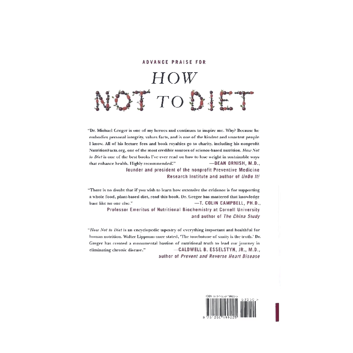 How Not to Diet: The Groundbreaking Science of Healthy, Permanent Weight Loss